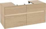 Villeroy & Boch Waschtischunterschrank Collaro C081 B0 1200 mm Nordic Oak mit Beleuchtung
