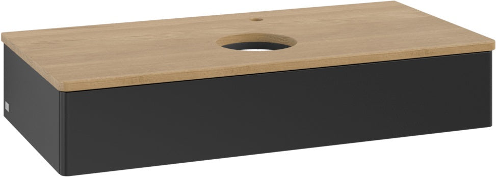 Villeroy & Boch Waschbeckenunterschrank Antao 1000 mm Anthrazit Matt Lack mit Beleuchtung