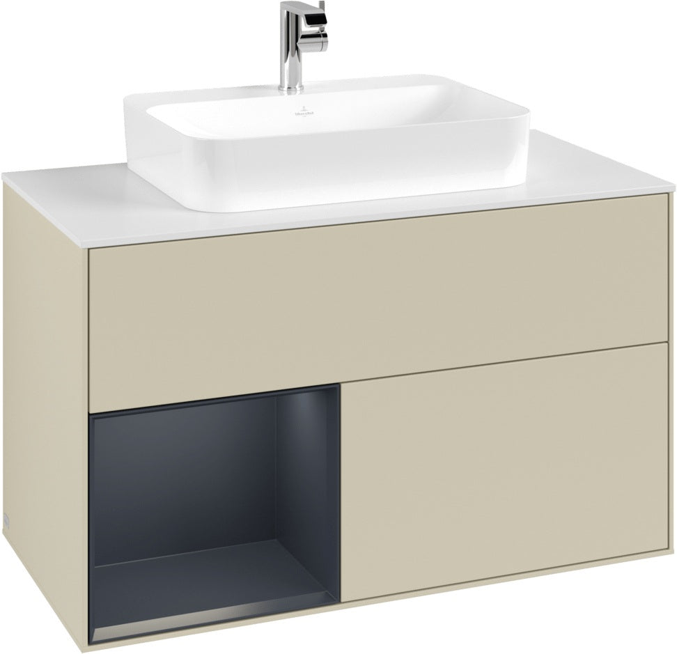 Villeroy & Boch Waschtischunterschrank Finion G361H F 1000 mm White Matt Lacquer mit Beleuchtung