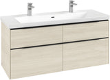 Villeroy & Boch Waschtischunterschrank Subway 3.0 C 602L0, 1272 mm, Brilliant White, mit LED-Beleuchtung
