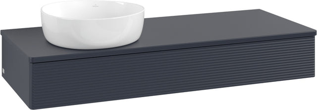 Villeroy & Boch Waschtischunterschrank Antao 1200 mm Midnight Blue Matt Lack – 1 Auszug, Push-to-Open