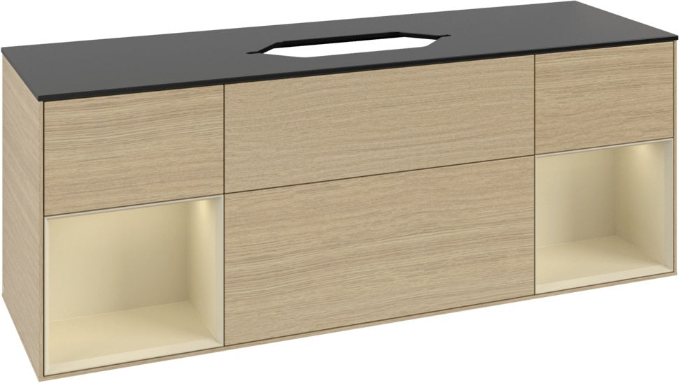 Villeroy & Boch Finion Waschbeckenunterschrank 1600 mm Glossy White Lacquer mit Beleuchtung