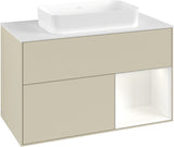 Villeroy & Boch Finion Waschbeckenunterschrank 1000 mm Silk Grey Matt mit Beleuchtung