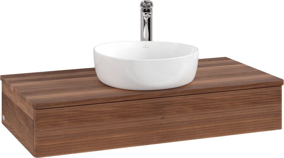 Villeroy & Boch Waschtischunterschrank Antao 1000 mm Warm Walnut mit Auszugsbeleuchtung