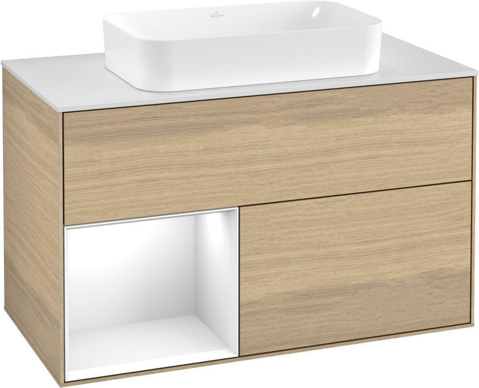 Villeroy & Boch Waschtischunterschrank Finion G241GF Glossy White Lacquer 1000 mm mit Beleuchtung