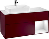 Villeroy & Boch Waschtischunterschrank Finion F401G 1200 mm Glossy White Lacquer mit Beleuchtung