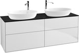 Villeroy & Boch Finion Waschbeckenunterschrank 1600 mm Glossy White Lacquer mit Beleuchtung