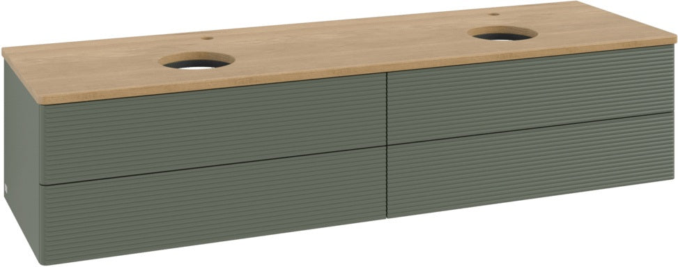 Villeroy & Boch Antao Waschtischunterschrank 1600 mm Anthracite Matt mit LED-Beleuchtung