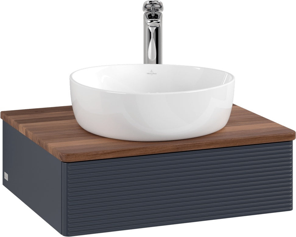 Villeroy & Boch Waschtischunterschrank Antao 600 mm Anthrazit Matt mit LED-Auszugsbeleuchtung