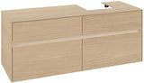 Villeroy & Boch Waschbeckenunterschrank Collaro C102B0 1400 mm Nordic Oak mit Beleuchtung