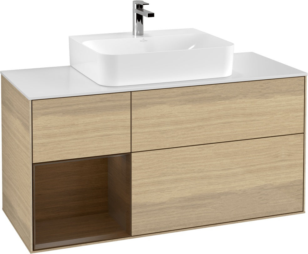 Villeroy & Boch Finion Waschtischunterschrank G161G 1200 mm Glossy White Lacquer mit LED-Beleuchtung