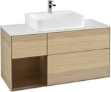 Villeroy & Boch Finion Waschtischunterschrank G161G 1200 mm Glossy White Lacquer mit LED-Beleuchtung