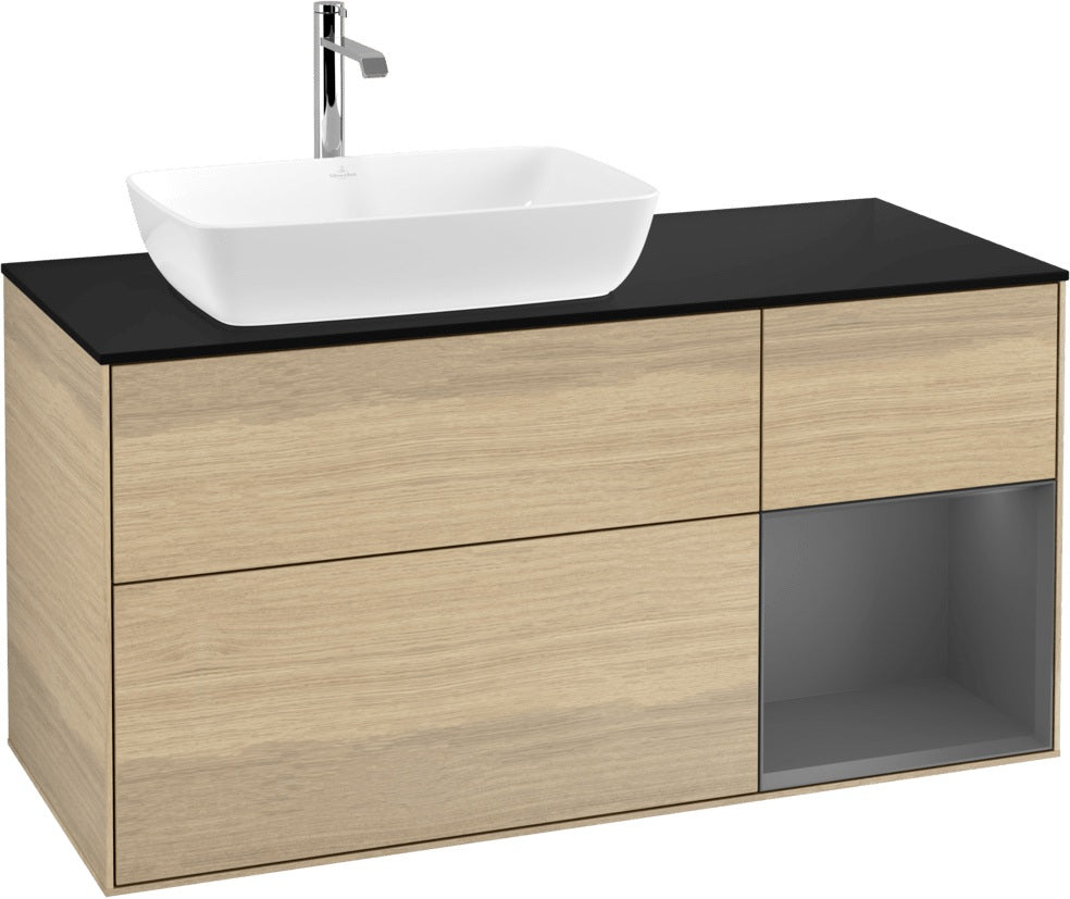 Villeroy & Boch Finion Waschtischunterschrank 1200 mm Glossy White mit Beleuchtung und SoftClosing