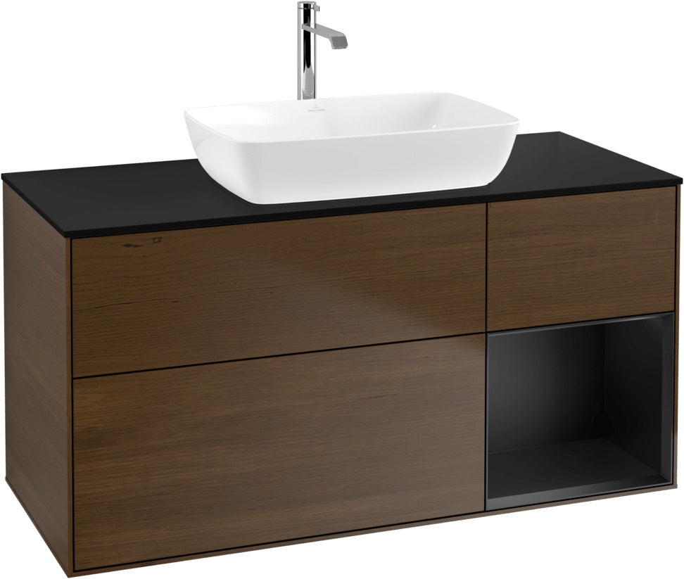 Villeroy & Boch Finion Waschbeckenunterschrank 1200 mm Glossy White Lacquer mit Beleuchtung