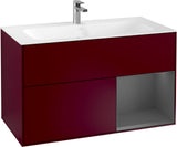 Villeroy & Boch Finion Waschtischunterschrank 996 mm Glossy White Lacquer mit LED-Beleuchtung