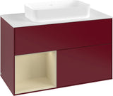 Villeroy & Boch Finion Waschtischunterschrank 1000 mm Glossy White Lacquer – mit LED-Beleuchtung & SoftClosing