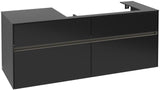 Villeroy & Boch Collaro Waschtischunterschrank 1400 mm mit LED-Beleuchtung und 4 Auszügen