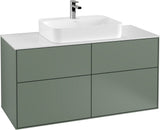 Villeroy & Boch Finion Waschtischunterschrank 1200 mm Glossy White Lacquer mit LED-Beleuchtung