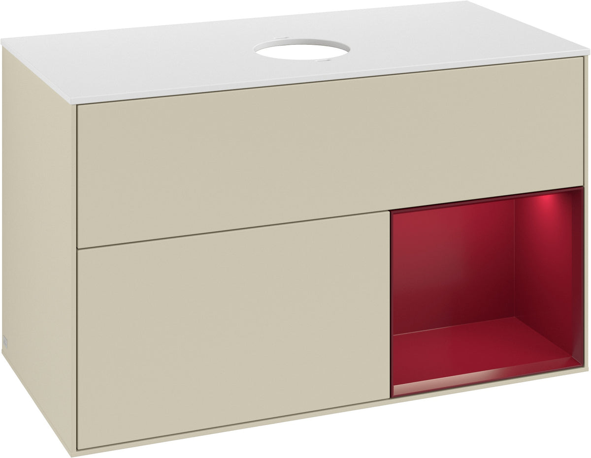 Villeroy & Boch Finion Waschtischunterschrank FA21GFGF 1000 mm Glossy White Lacquer