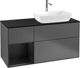 Villeroy & Boch Finion Waschtischunterschrank 1200 mm Glossy White Lacquer mit Beleuchtung