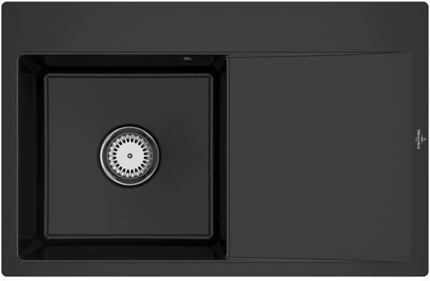 Villeroy & Boch Subway Style 45 Flat Einbauspüle 780x510 mm Ebony CeramicPlus