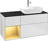 Villeroy & Boch Finion Waschtischunterschrank 1200 mm Glossy White Lacquer mit Beleuchtung
