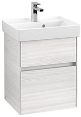 Villeroy & Boch Collaro Waschtischunterschrank 460 mm mit LED-Beleuchtung und 2 Auszügen – Black Matt Lacquer