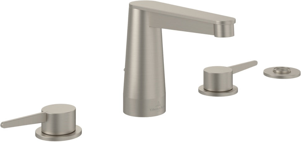 Villeroy & Boch Conum 4-Loch-Wannenrandarmatur TVT12700200 – Rund, Chrom, mit Handbrause