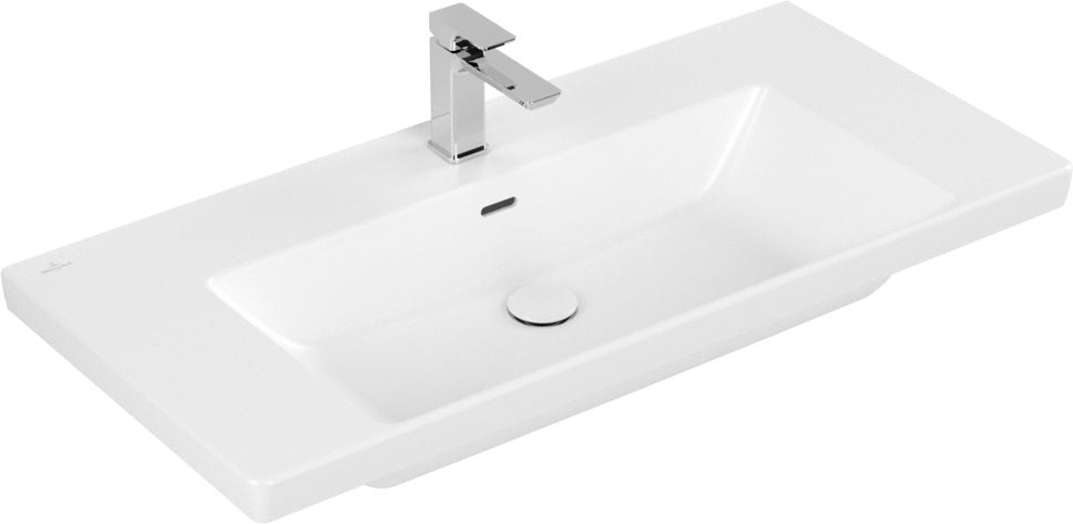 Villeroy & Boch Schrankwaschtisch Subway 3.0 1000x470mm Weiß Alpin – TitanCeram, mit Überlauf, wandhängend