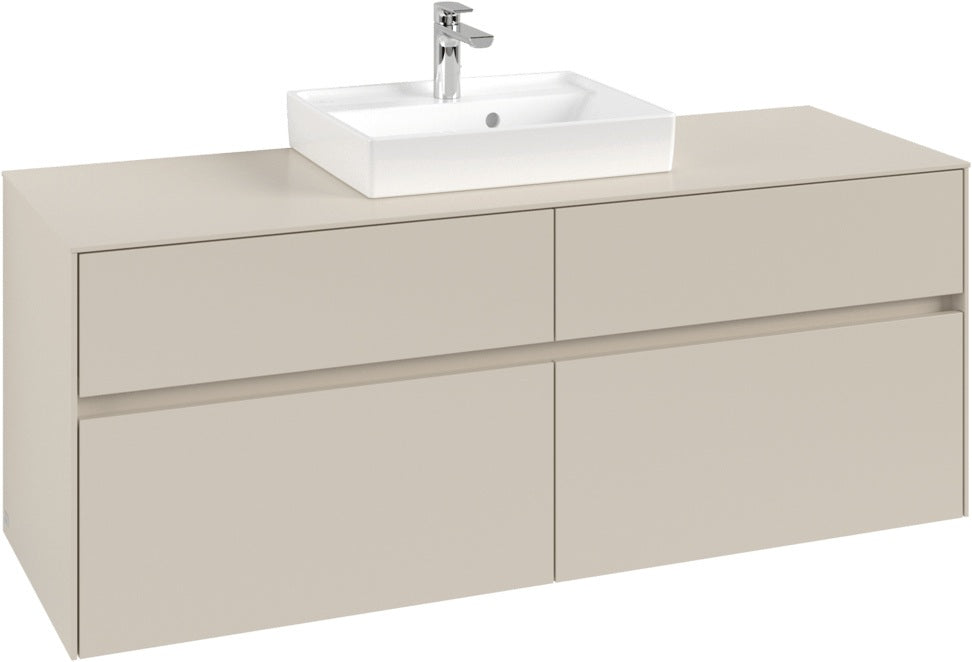 Villeroy & Boch Waschtischunterschrank Collaro C07300 1400 mm Cashmere Grey mit 4 Auszügen