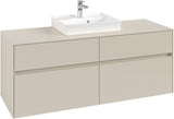 Villeroy & Boch Waschtischunterschrank Collaro C07300 1400 mm Cashmere Grey mit 4 Auszügen