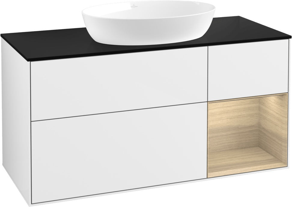 Villeroy & Boch Finion Waschtischunterschrank FA72GFGF 1200 mm Glossy White Lacquer mit LED-Beleuchtung