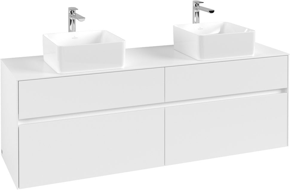 Villeroy & Boch Waschtischunterschrank Collaro C052 1600 mm White Matt – 2 Waschbecken, 4 Auszüge