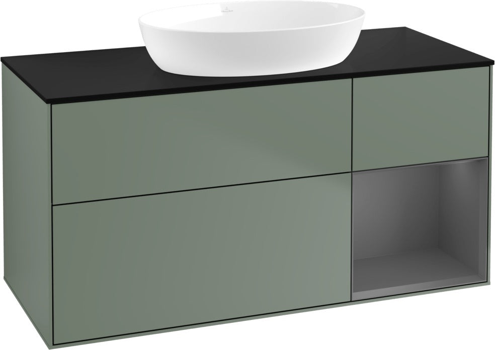 Villeroy & Boch Finion Waschtischunterschrank FA72GFGF 1200 mm Glossy White Lacquer mit LED-Beleuchtung