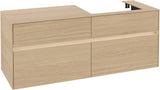 Villeroy & Boch Waschtischunterschrank Collaro C086 B0 1400 mm Nordic Oak mit Beleuchtung und SoftClosing