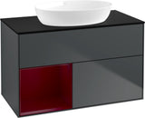 Villeroy & Boch Waschtischunterschrank Finion FA12G 1000 mm Glossy White Lacquer mit Beleuchtung