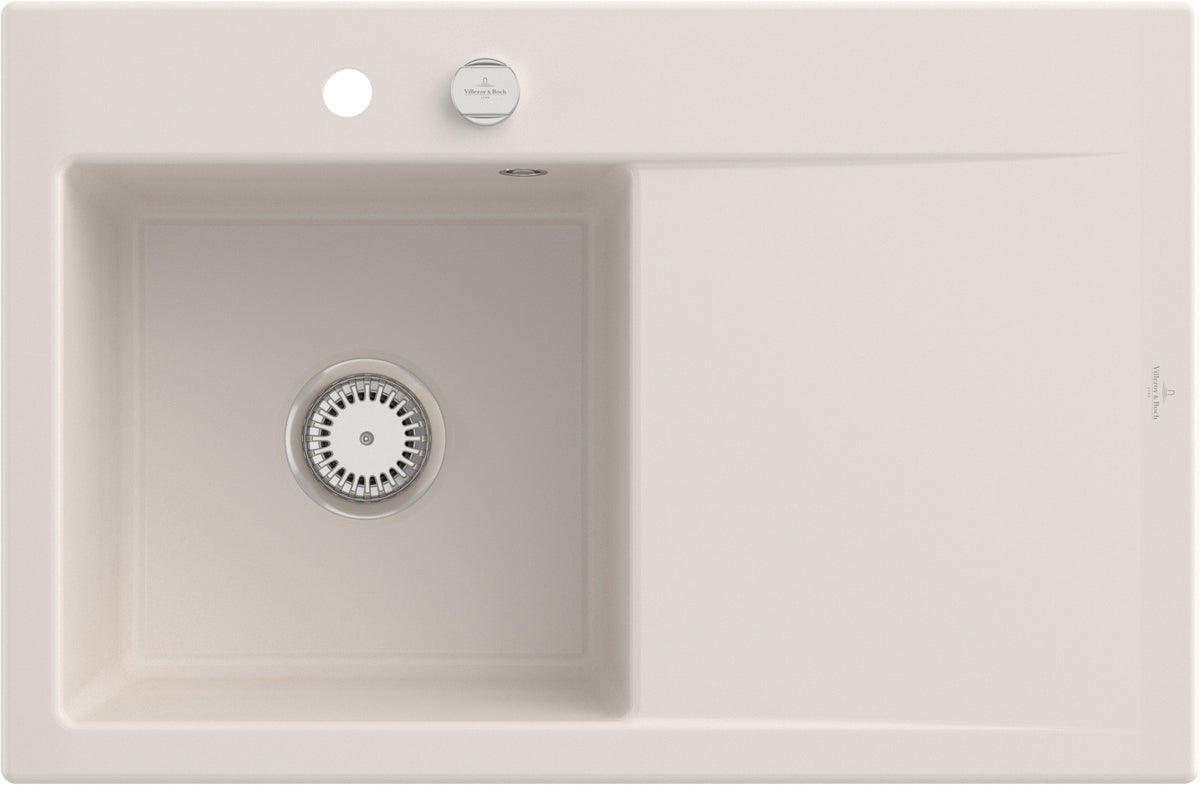 Villeroy & Boch Einbauspüle Subway Style 45 – Stone White CeramicPlus, 78x51 cm, Keramik