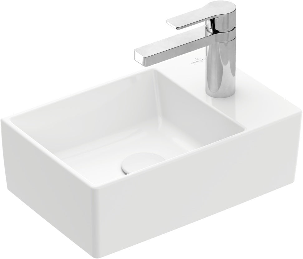 Villeroy & Boch Handwaschbecken Memento 2.0 – Weiß Alpin, 400 x 260 mm, Wandmontage