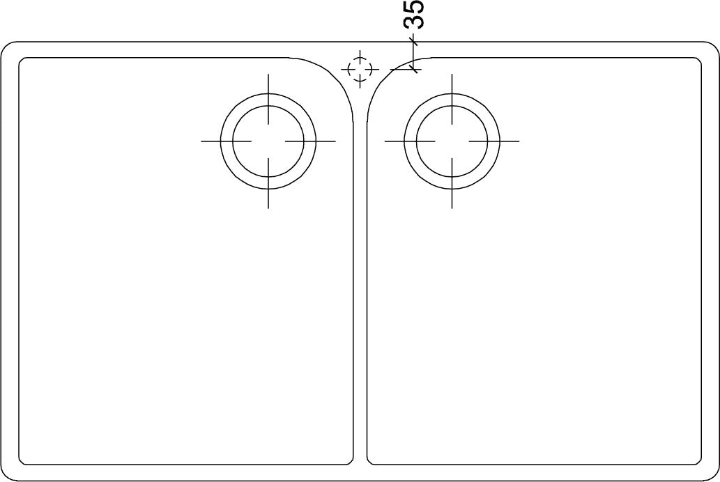 Villeroy & Boch Spülstein Doppelbecken 90 X 900 mm Ebony CeramicPlus Keramik