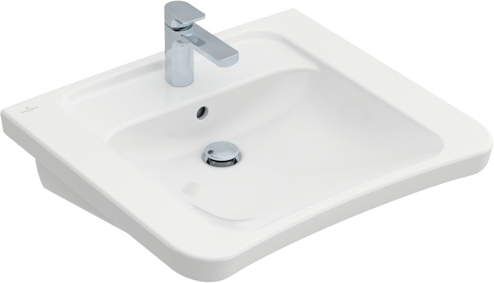Villeroy & Boch ViCare Wandwaschbecken 650x550mm Rechteckig Weiß Alpin