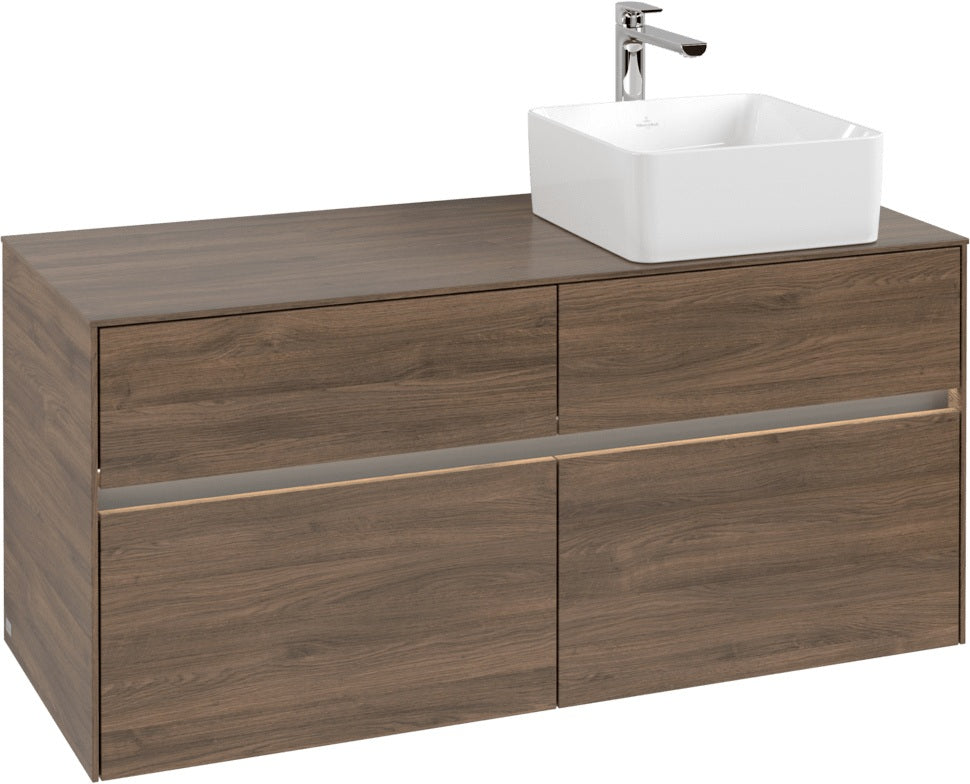 Villeroy & Boch Waschtischunterschrank Collaro C043 B0 1200 mm Arizona Oak mit Beleuchtung