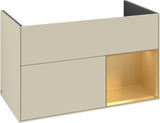 Villeroy & Boch Finion Waschtischunterschrank 996 mm Glossy White Lacquer mit LED-Beleuchtung