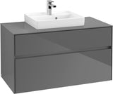 Villeroy & Boch Waschbeckenunterschrank Collaro C016 Glossy Grey 1000 mm