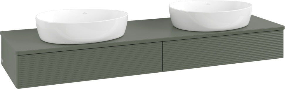 Villeroy & Boch Waschtischunterschrank Antao 1600 mm Anthrazit Matt Lack 2 Auszüge
