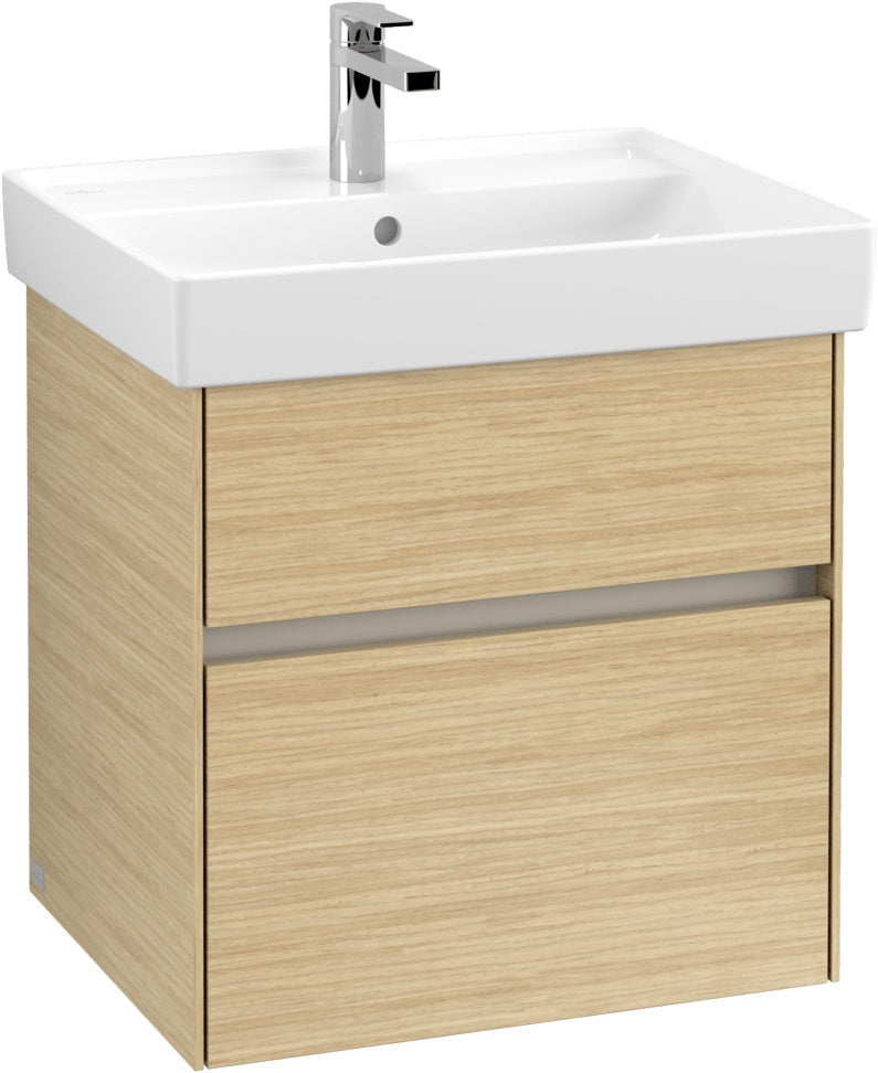 Villeroy & Boch Waschbeckenunterschrank Collaro C008 B0 Kansas Oak mit LED-Beleuchtung und SoftClosing