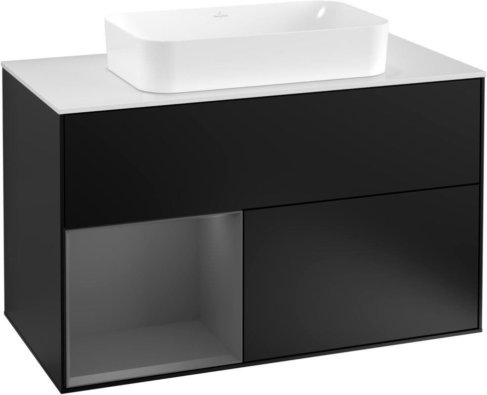 Villeroy & Boch Waschtischunterschrank Finion G241GF Glossy White Lacquer 1000 mm mit Beleuchtung