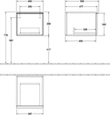 Villeroy & Boch Anbauschrank Venticello 404x359x477 mm Eiche matt mit Auszug
