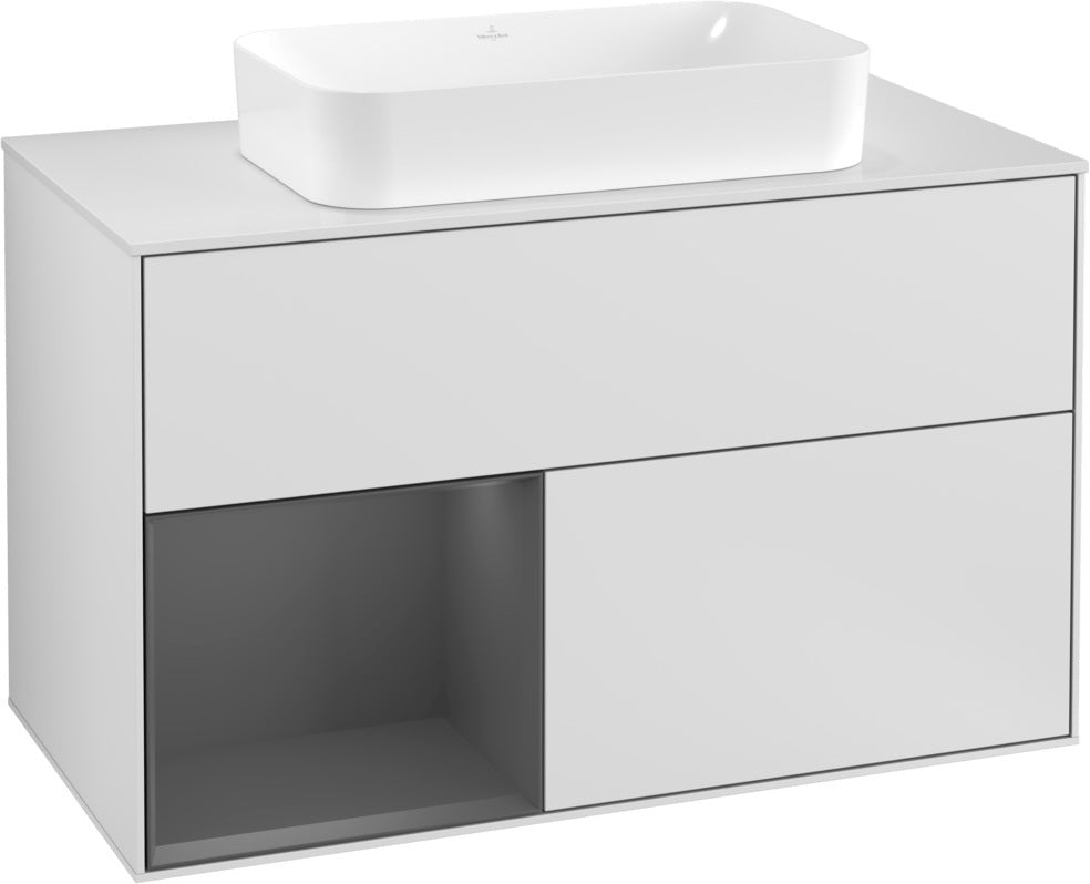 Villeroy & Boch Waschtischunterschrank Finion G241GF Glossy White Lacquer 1000 mm mit Beleuchtung
