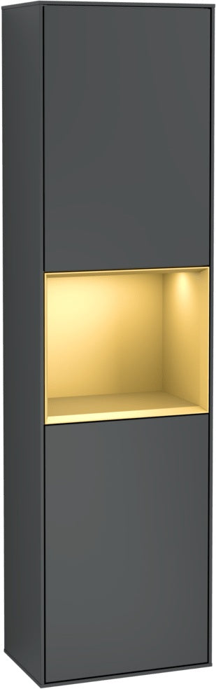 Villeroy & Boch Hochschrank Finion F460GF – 418 mm, Glossy White Lacquer, mit Beleuchtung & SoftClosing