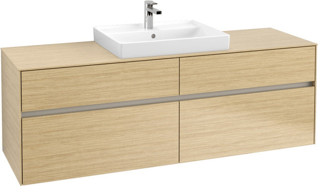 Villeroy & Boch Waschtischunterschrank Collaro C025 Nordic Oak 1600 mm mit 4 Auszügen